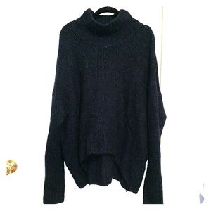 Navy oversized turtleneck
